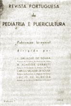 Capa do 1º n.º da Revista Portuguesa de Pediatria e Puericultura